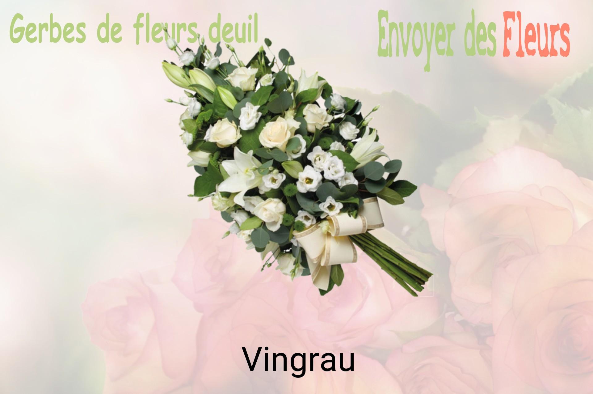 Gerbe de fleurs de deuil livrée à Vingrau